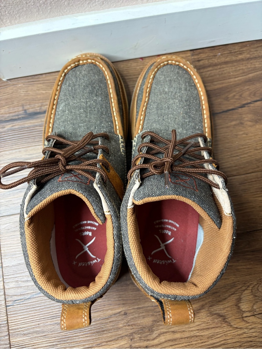 Twisted X Wedge Sole 4" EcoTWX Tweed Moc Toe Boot - Picture 7 of 7
